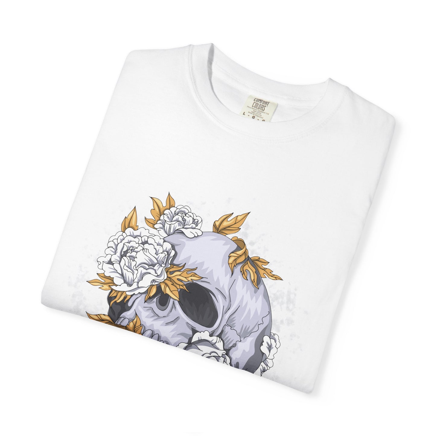 Floral skull tee