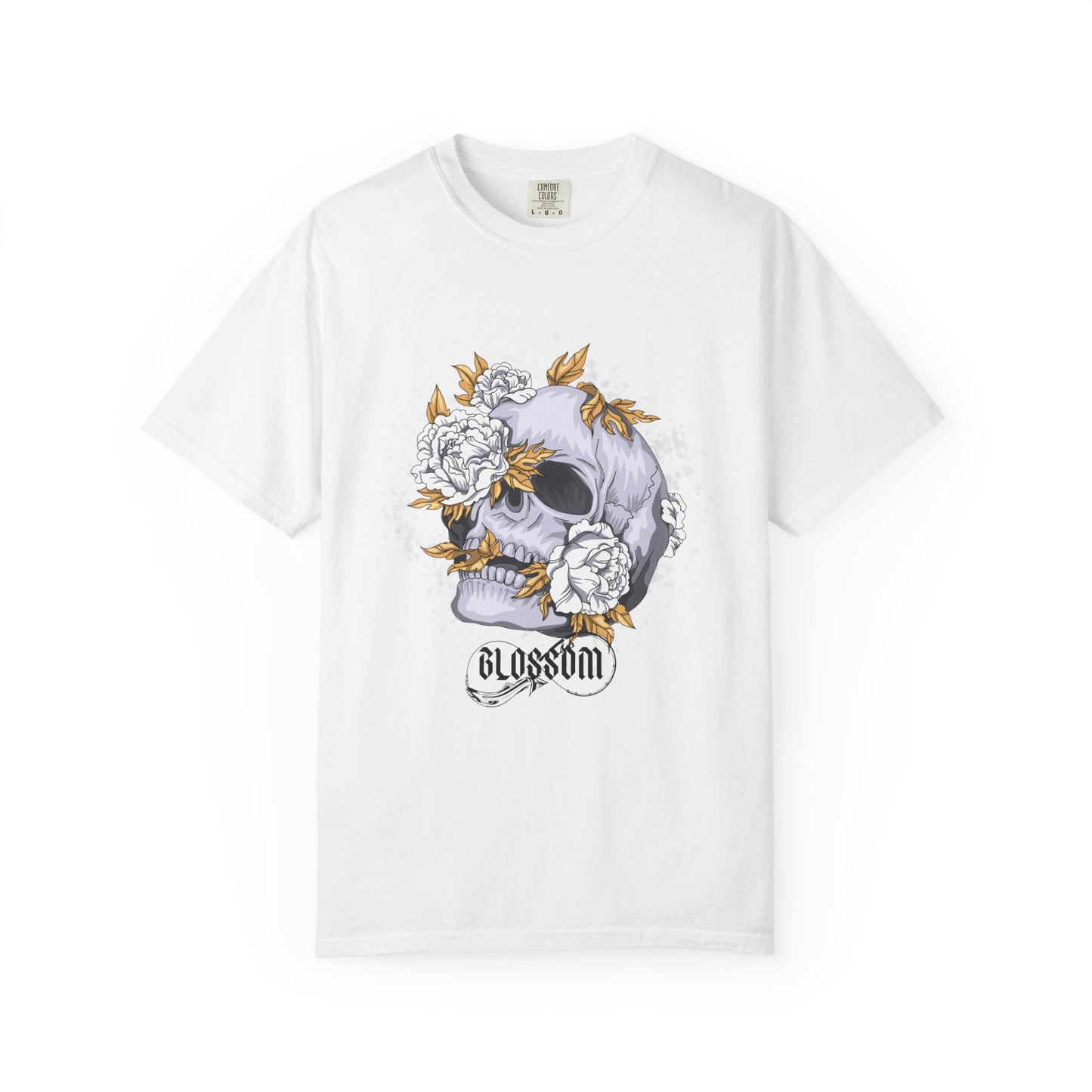 Floral skull tee