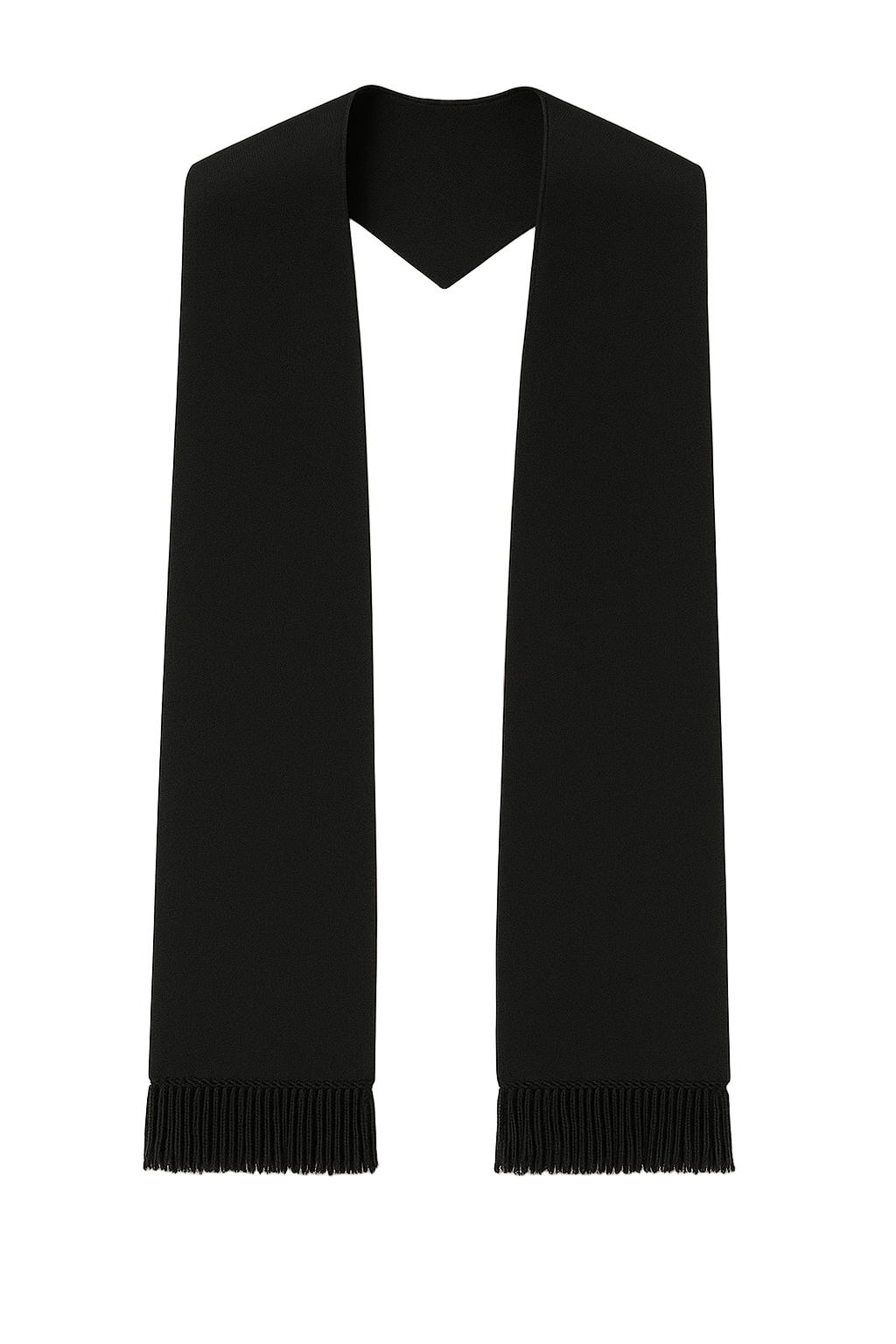Custom Graduation stole black stringed