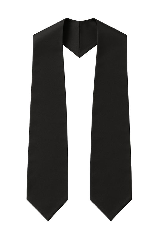 Custom Graduation stole black