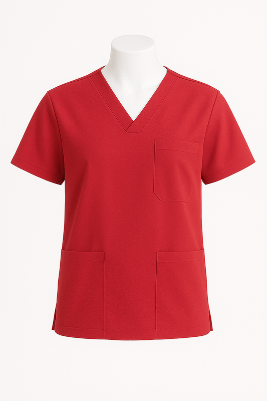 Custom Scrub Tops Red